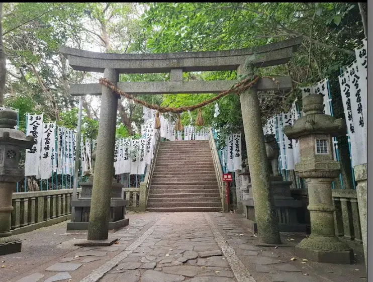 竹島・八百富神社の遠景(愛知県蒲郡市・弁才天・強力な浄化)