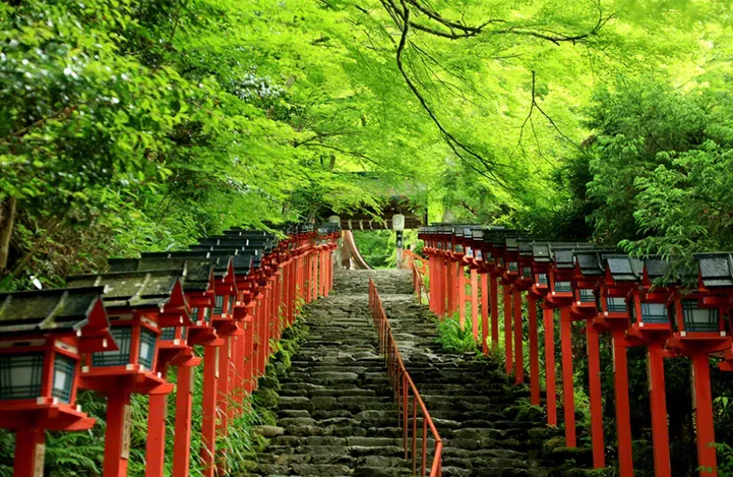 貴船神社の本宮参道（京都市左京区・水神・強力な浄化・運気隆昌）